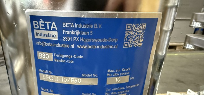 Afbeelding 2 - Beta deelstroomfilter BFOT1-10/F50